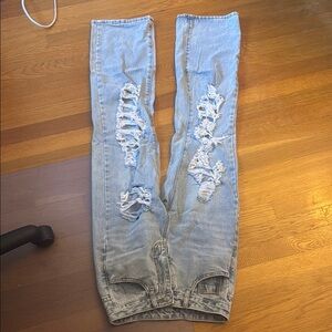 SHEIN Light Blue Denim Pants